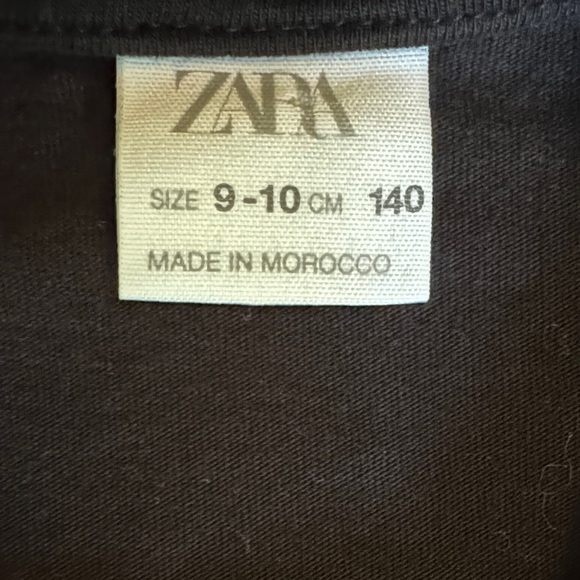ZARA Girls Black Drawstring Top/Muscle Tank Size 9-10cm 140 - Picture 2 of 6